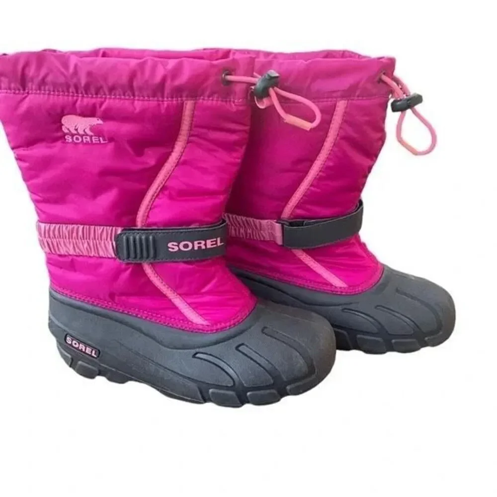 Sorel Big Kids Size 4 Flurry Boots Blooming Pink Winter Snow Waterproof Thermal